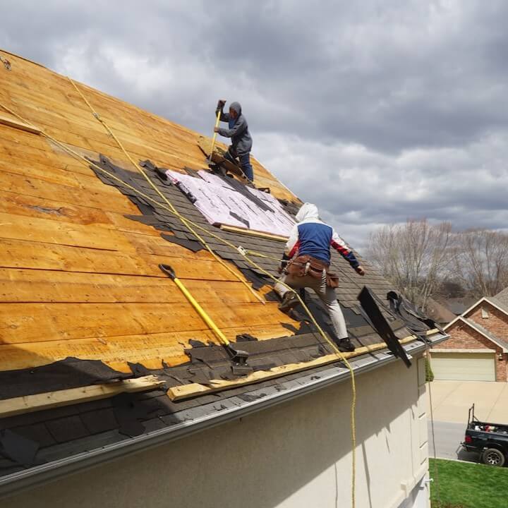 Professional storm damage roof repair in Montgomery County